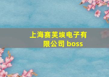 上海赛芙埃电子有限公司 boss